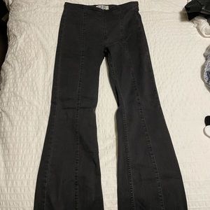 Free People Black wide leg pants
